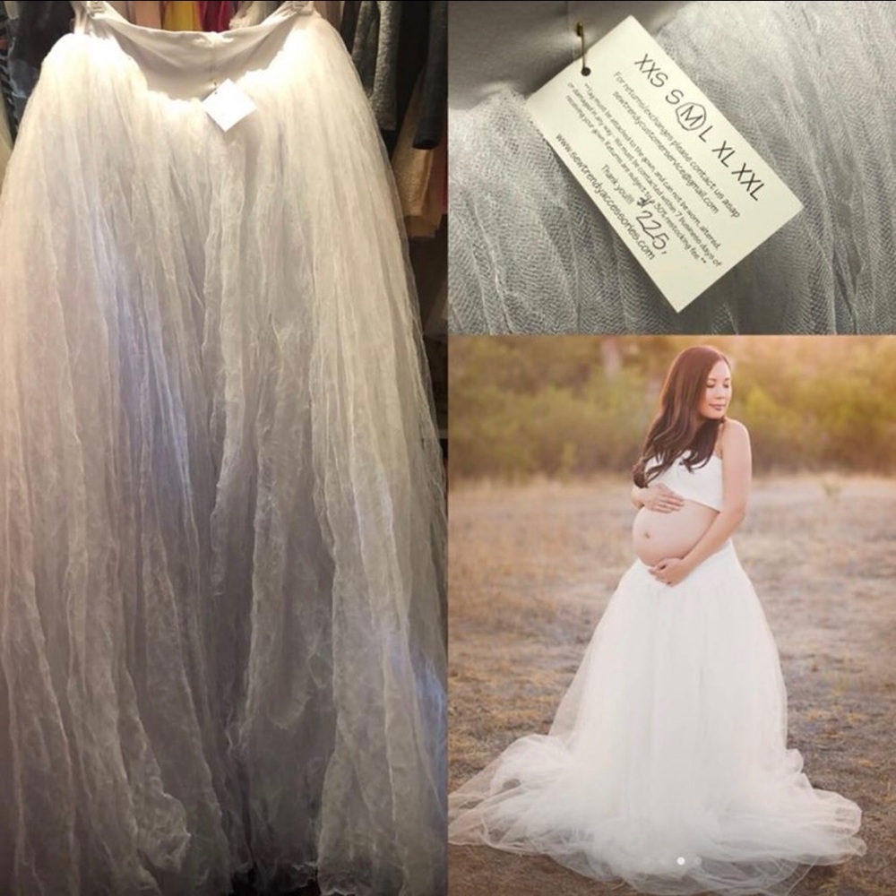 Sew Trendy Maternity White Tutu